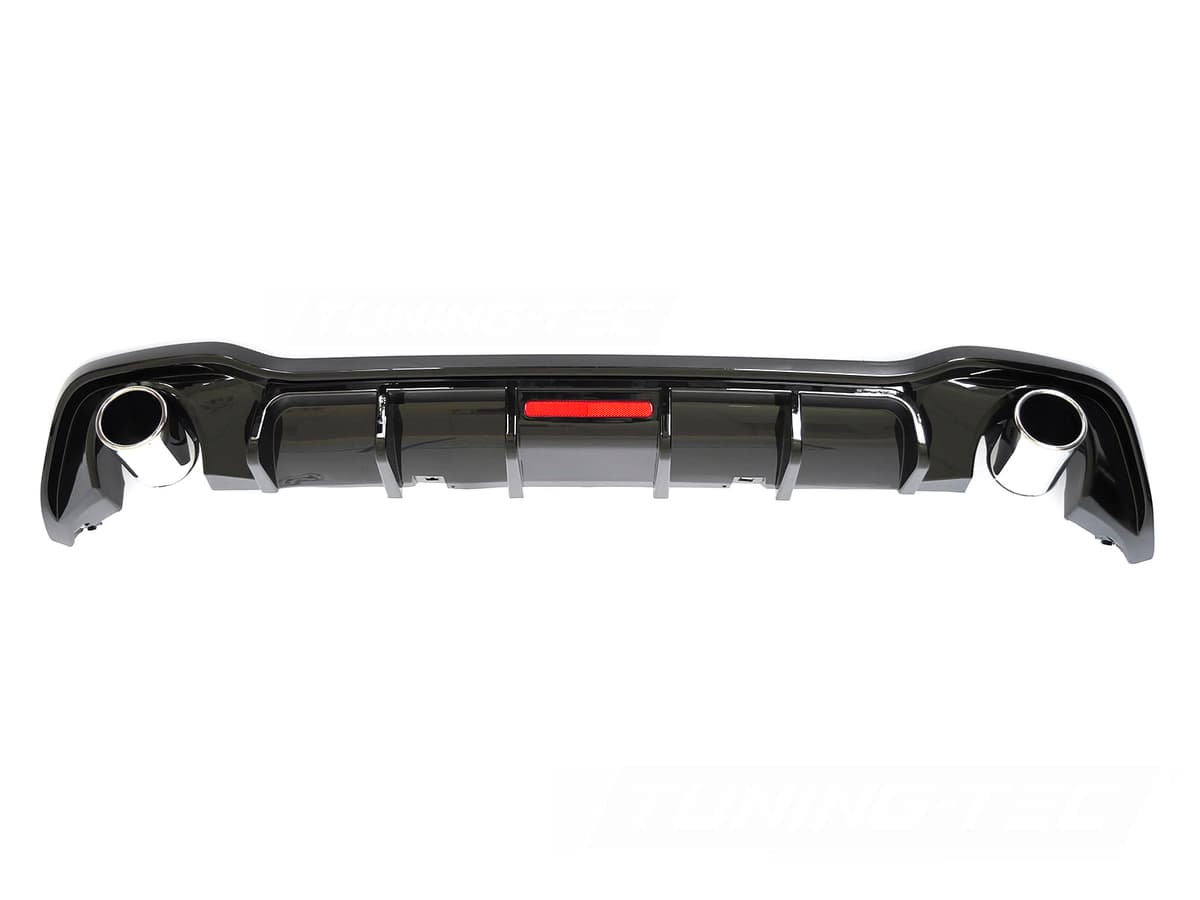 Difúzor VW Golf VIII 19-24 Sport Style s LED brzdovým svetlom Twin Outlet Black