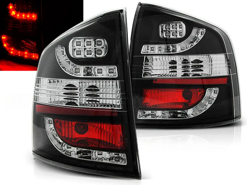 Zadné svetlá Škoda Octavia 2 Kombi 04-12 LED Black — bazár
