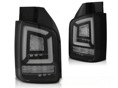 Zadné svetlá VW T5 10-15 Twin Door Black Dynamic LED