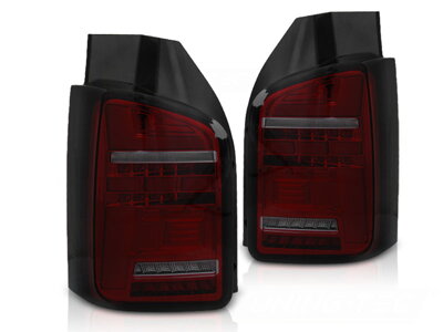 Zadné svetlá VW T6.1 Red Smoke Bulb Twin Door