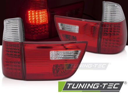 Zadné svetlá BMW E53 X5 99-03 Red White LED