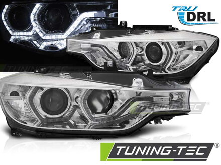 Predné svetlá BMW F30/F31 11-15 Angel Eyes LED Chrome DRL