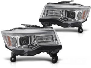 Predné svetlá Grand Cherokee 14-21 Chrome Tube Light Xenon