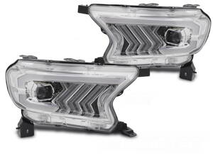 Predné svetlá Full LED Ford Ranger 5 16-22 Chrome Dynamic