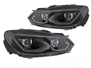 Predné Full LED svetlá VW Golf 6 Black