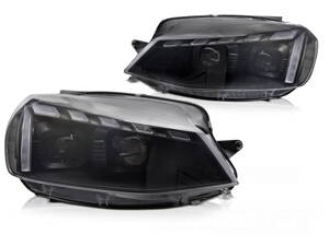 Predné svetlá VW Golf 7 17-19 Black Dynamic LED